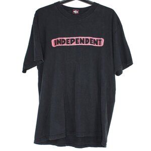 Vintage Independent Truck Co Mens Large Y2K Skater Spell Out T-Shirt A1626